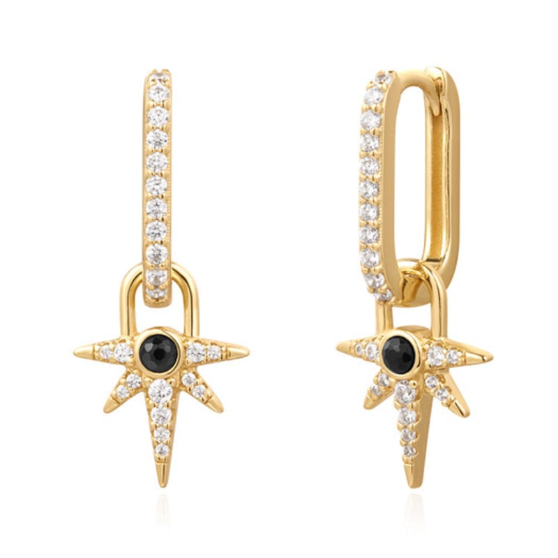ANIA HAIE Gold Black Onyx Star Drop 925 Silver Ring Earrings E061-12G single type
ANIA HAIE Gold Black Onyx Star Drop 925 Silver Ring Earrings E061-12G single type