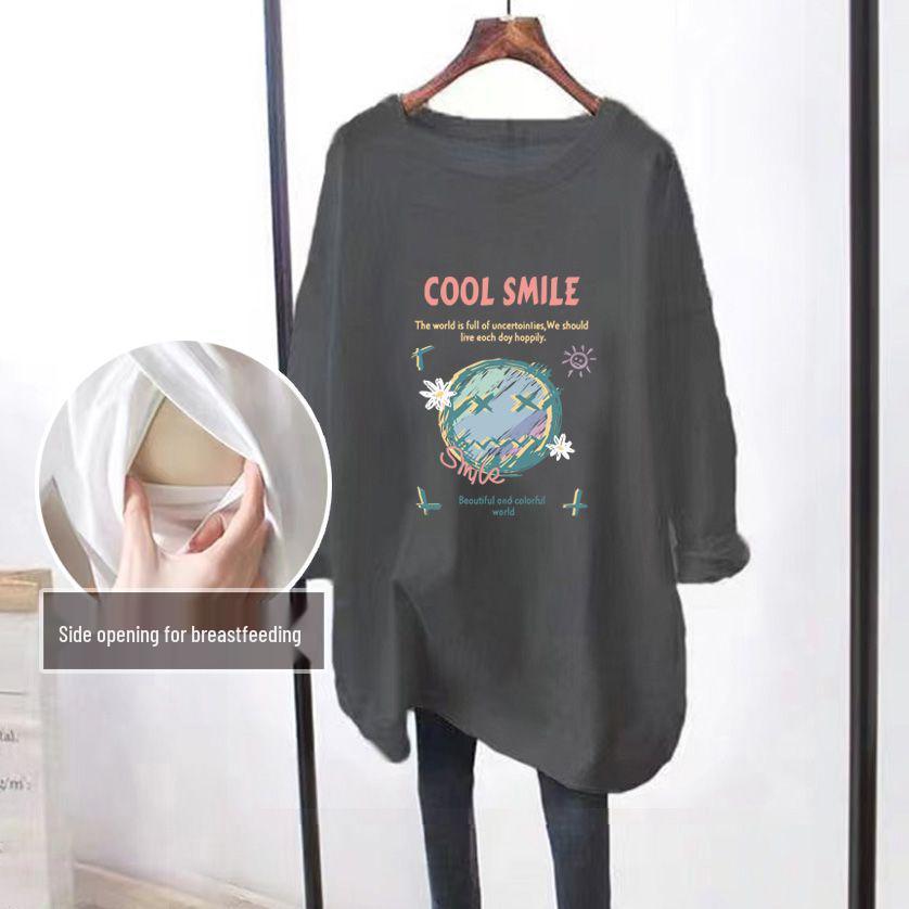 Maternity Chic: Loose Long-Sleeve Spring/Autumn Nursing Top for Trendy Moms L
Maternity Chic: Loose Long-Sleeve Spring/Autumn Nursing Top for Trendy Moms L