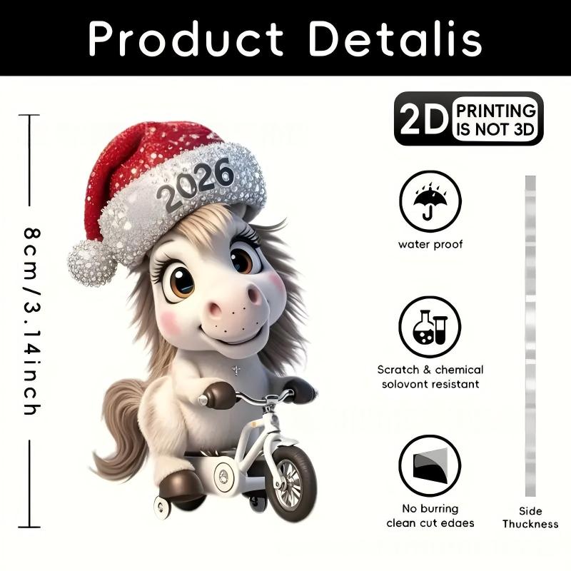 Cartoon 2D Acrylic Christmas Horse Car Rearview Mirror Pendant Christmas Tree Ornament Party New Year Hanging Home Decoration
Cartoon 2D Acrylic Christmas Horse Car Rearview Mirror Pendant Christmas Tree Ornament Party New Year Hanging Home Decoration