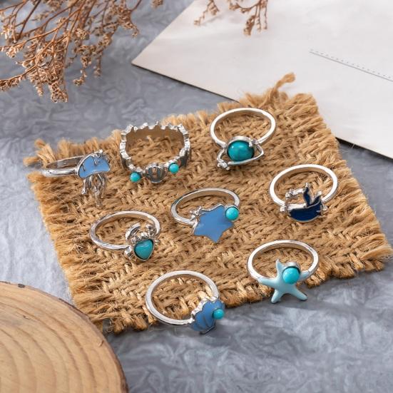 8 Pcs/Set Women Ring Set Ocean Theme Crab Seashell Jellyfish Shape Polished Smooth Stainless Birthday Gift Commute Knuckle Ring
8 Pcs/Set Women Ring Set Ocean Theme Crab Seashell Jellyfish Shape Polished Smooth Stainless Birthday Gift Commute Knuckle Ring