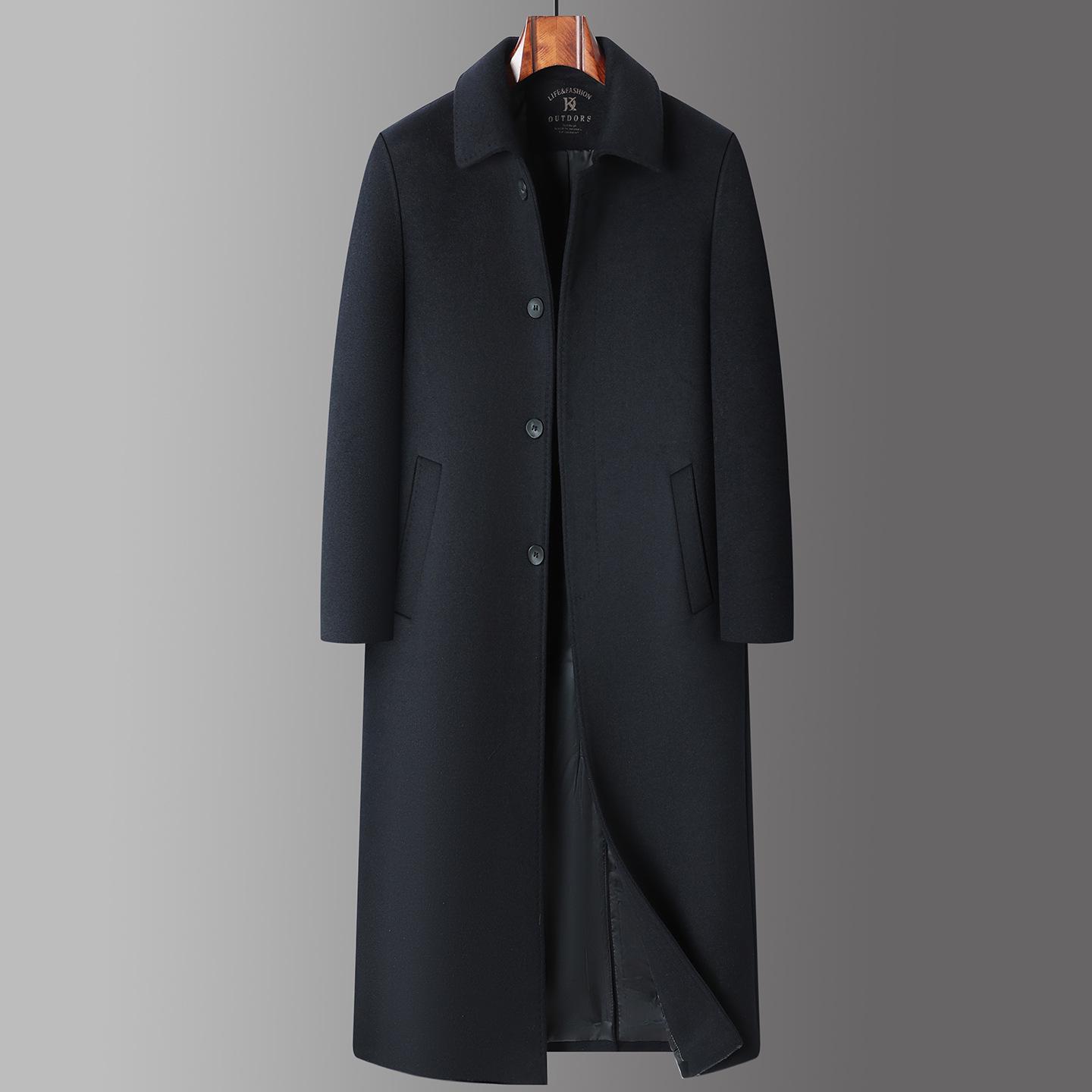 Men s Ultra-Long Woolen Business Casual Coat - High-Quality Plus Size Outerwear for Middle-Aged and Young Men 170/M (100-120 lbs) чорний/Темно-синій
Men s Ultra-Long Woolen Business Casual Coat - High-Quality Plus Size Outerwear for Middle-Aged and Young Men 170/M (100-120 lbs) чорний/Темно-синій
