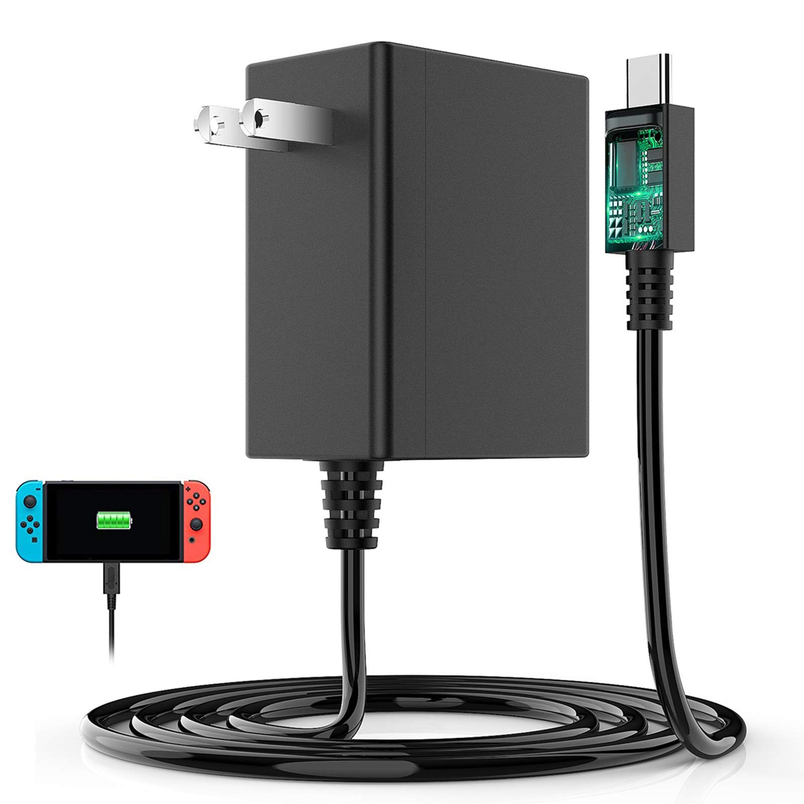 Switch AC Adapter Charger Dock Substitute TV Mode Compatible Connector PSE Certified Safety Protection Fast Charging PD Standard Cable Compatible with чорний
Switch AC Adapter Charger Dock Substitute TV Mode Compatible Connector PSE Certified Safety Protection Fast Charging PD Standard Cable Compatible with чорний