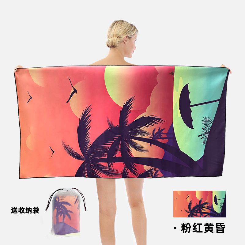 Beach towel Double-sided velvet absorbent swimming microfiber beach towel Printed quick-drying sports towel 75 * 150cm (storage bag)
Beach towel Double-sided velvet absorbent swimming microfiber beach towel Printed quick-drying sports towel 75 * 150cm (storage bag)