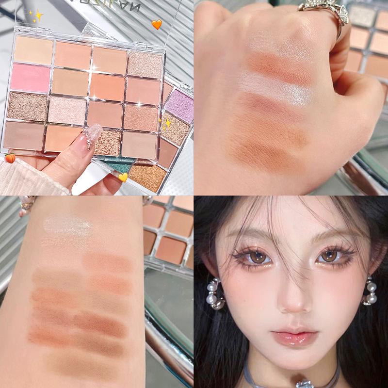 BAOZILAN 16-Color Korean Matte & Glitter Eyeshadow Palette 20g
BAOZILAN 16-Color Korean Matte & Glitter Eyeshadow Palette 20g