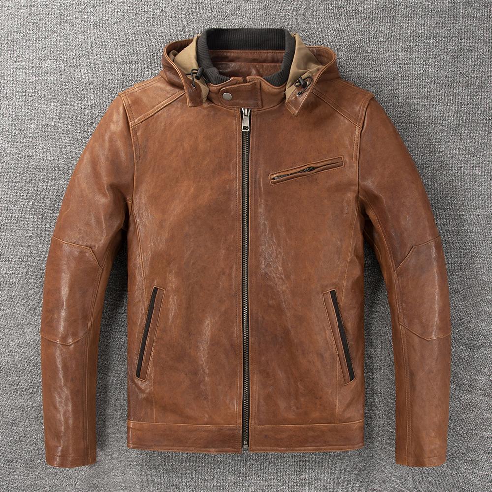 Men s Leather Jacket Removable Hood Thick Natural Tanned Sheepskin Genuine Leather Winter Coat Men Clothes Autumn M
Men s Leather Jacket Removable Hood Thick Natural Tanned Sheepskin Genuine Leather Winter Coat Men Clothes Autumn M