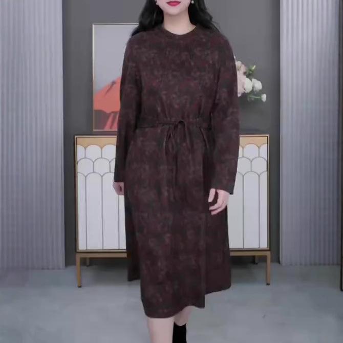 Spring Floral Belted Straight-Leg Plus Size Dress for Women 2XL (140-160 jin) коричневий
Spring Floral Belted Straight-Leg Plus Size Dress for Women 2XL (140-160 jin) коричневий