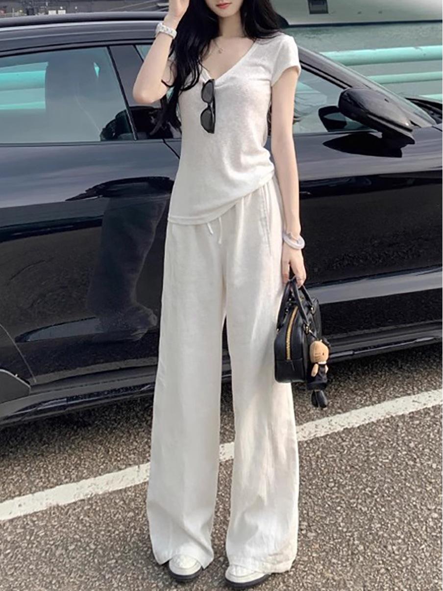 Women s White Tencel Linen Wide-Leg Anti-Wrinkle Pants - Petite, Lightweight, and Breathable for Summer Medium
Women s White Tencel Linen Wide-Leg Anti-Wrinkle Pants - Petite, Lightweight, and Breathable for Summer Medium
