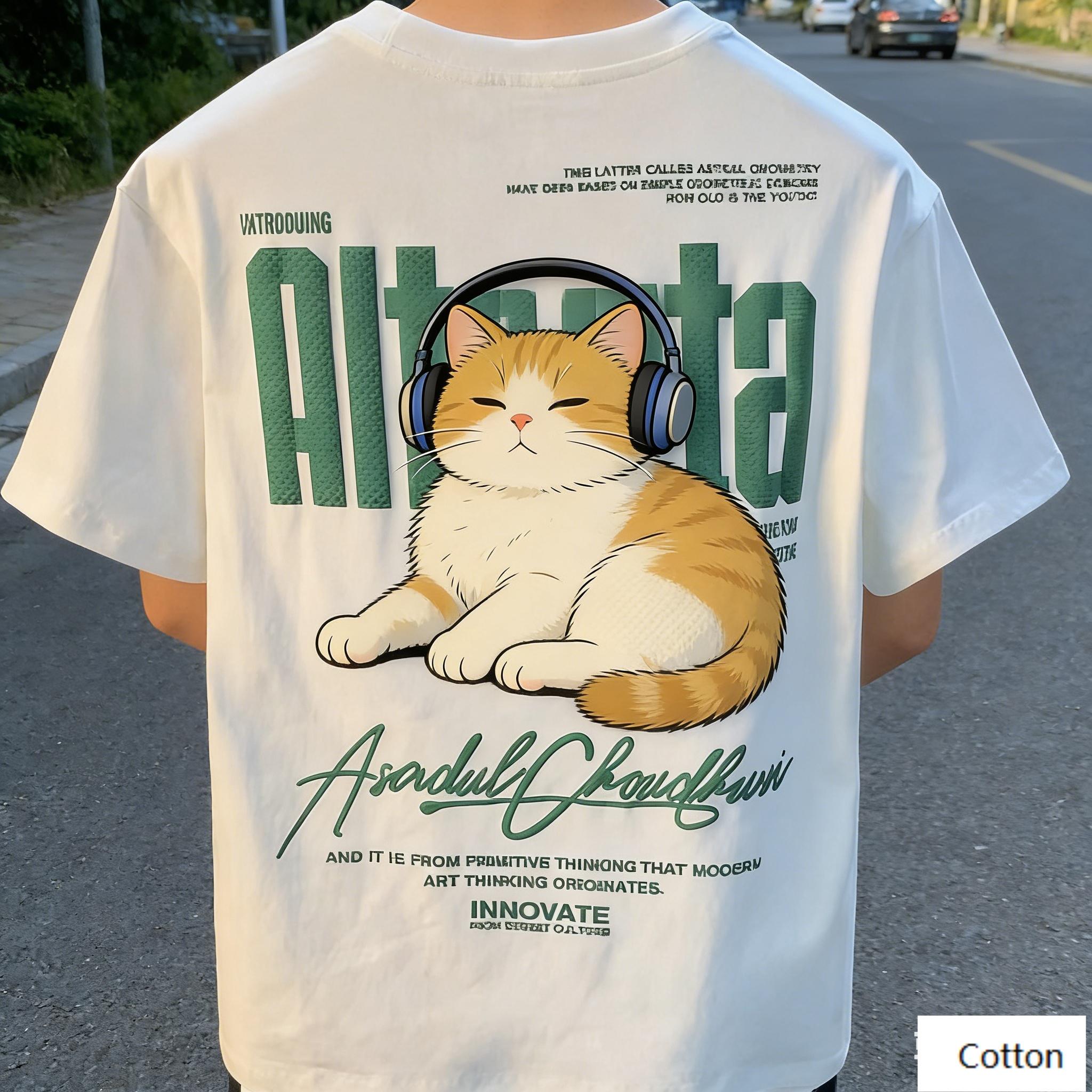 Cool Trendy Cat Print TShirt with Altereta Lettering Oversized Casual Cotton Tee Retro Aesthetic Funny Graphic Top S
Cool Trendy Cat Print TShirt with Altereta Lettering Oversized Casual Cotton Tee Retro Aesthetic Funny Graphic Top S