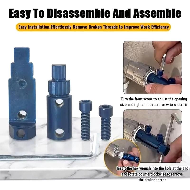 1Set Thread Extractor Tool Kit Angle Valve Broken Wire Extractor Universal Faucet Angle Valve Broken Wire Extractor Silver-Without Tape
1Set Thread Extractor Tool Kit Angle Valve Broken Wire Extractor Universal Faucet Angle Valve Broken Wire Extractor Silver-Without Tape
