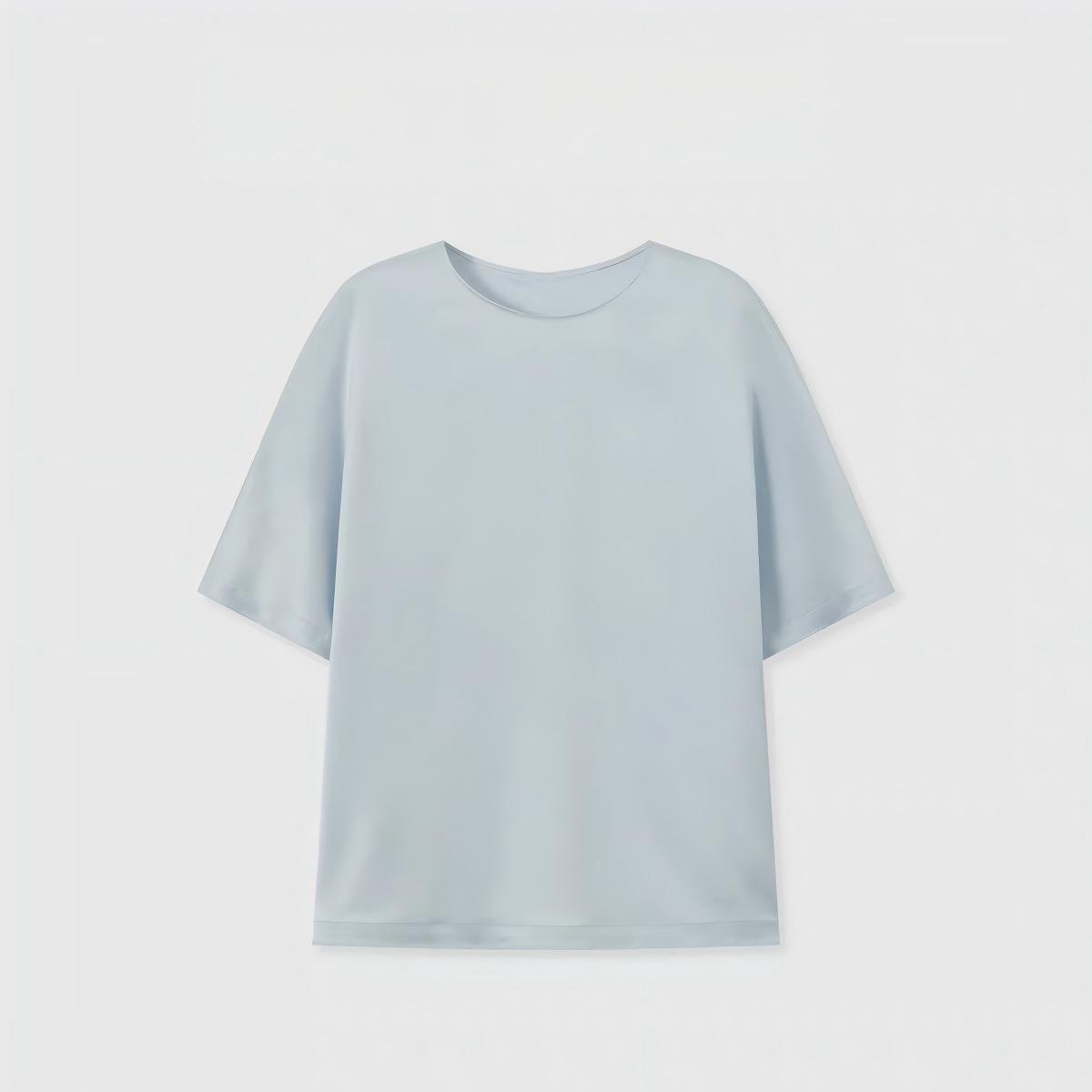 Women s Lightweight Silk-Blend Round Neck Short-Sleeve Summer Top Large світло-синій колір
Women s Lightweight Silk-Blend Round Neck Short-Sleeve Summer Top Large світло-синій колір
