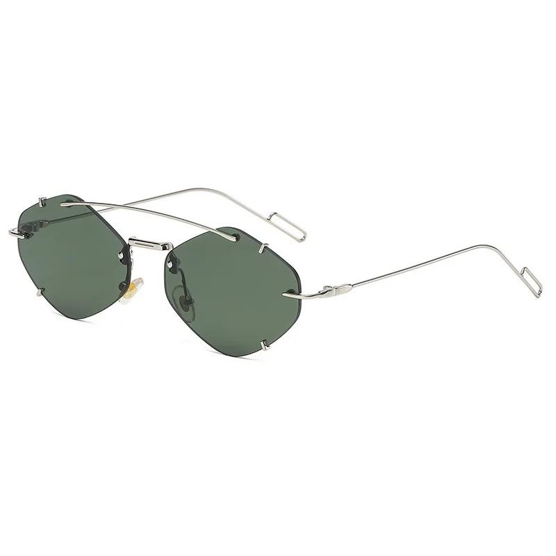 Irregular Rhombic Lens Sunglasses Rimless Frame UV400 Protection Multi-color Metal Temples ShadeGlasses Shades Oculos Female Gafas
Irregular Rhombic Lens Sunglasses Rimless Frame UV400 Protection Multi-color Metal Temples ShadeGlasses Shades Oculos Female Gafas