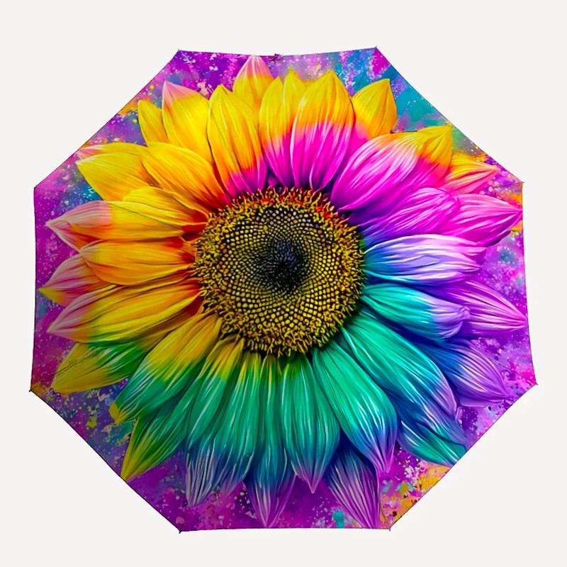 1pc Sunflower Rainbow Automatic Folding Umbrella - 8-Rib Compact Travel Umbrella Durable & Portable for Outdoor Use, Perfect Gift for Birthdays070
1pc Sunflower Rainbow Automatic Folding Umbrella - 8-Rib Compact Travel Umbrella Durable & Portable for Outdoor Use, Perfect Gift for Birthdays070