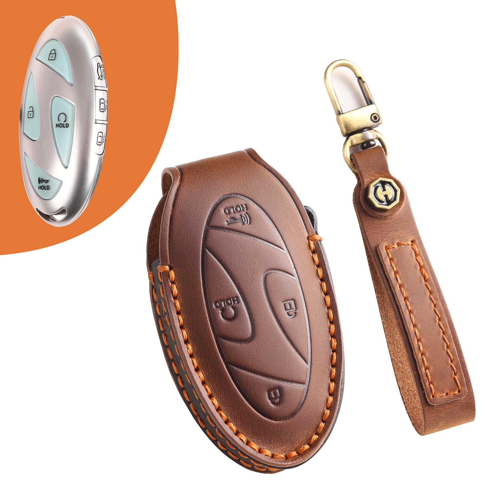 Подходит для современных импортных чехлов для ключей от автомобилей, сумки для интеллектуального пульта дистанционного управления, брелка для ключей, сшитого вручную чехла для ключей из натуральной коровьей кожи
Подходит для современных импортных чехлов для ключей от автомобилей, сумки для интеллектуального пульта дистанционного управления, брелка для ключей, сшитого вручную чехла для ключей из натуральной коровьей кожи