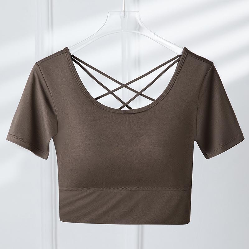 Женская футболка с короткими рукавами и перекрещенной спиной, с подкладками и открытым пупком, сексуальная и универсальная для весны и лета 4XL кофейный
Женская футболка с короткими рукавами и перекрещенной спиной, с подкладками и открытым пупком, сексуальная и универсальная для весны и лета 4XL кофейный