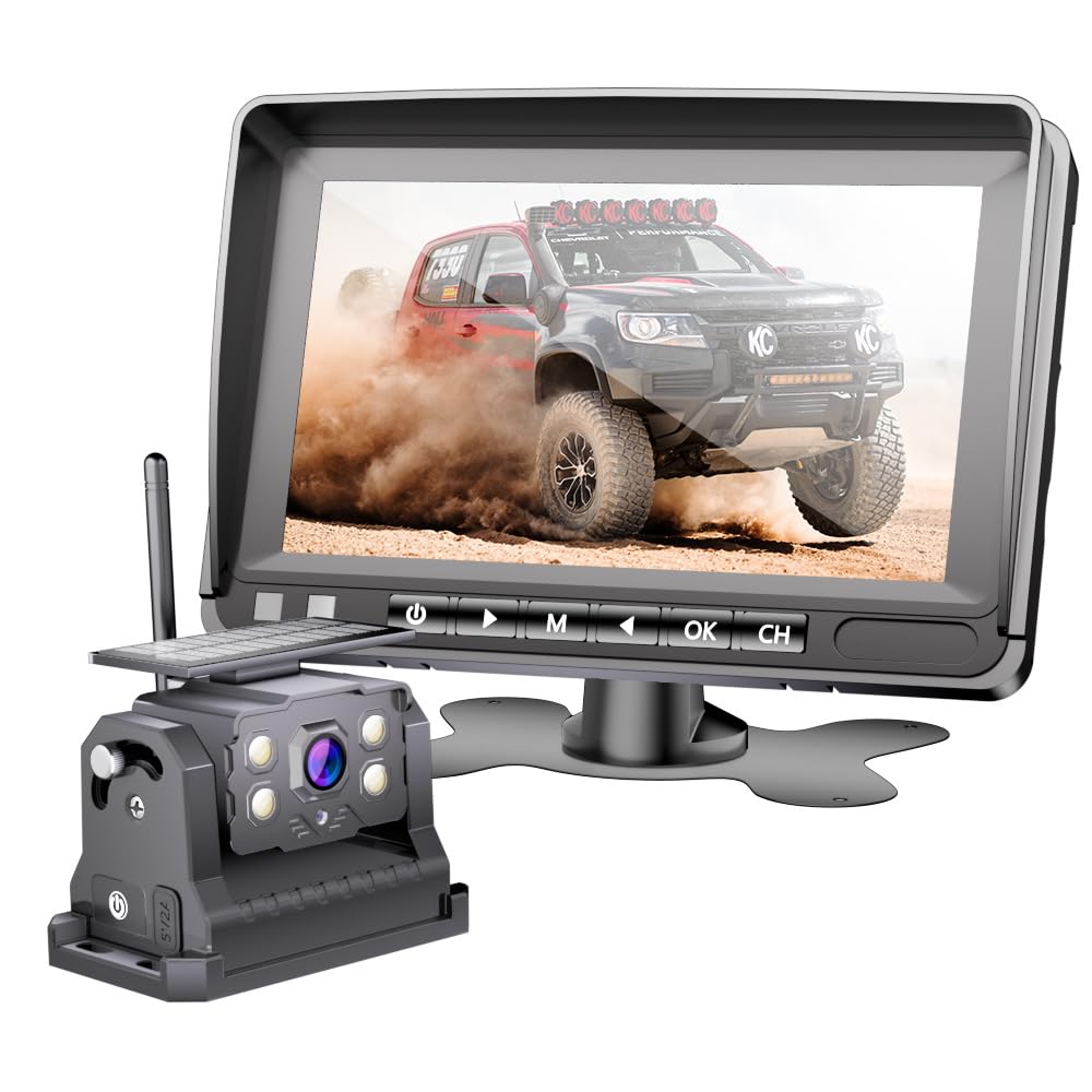 OBEST Truck Backup Camera Monitor Wireless Backup 7 Rechargeable IP68 Solar 1080P HD Image Digital Transmission Distance of 150 Compatible with Key
OBEST Truck Backup Camera Monitor Wireless Backup 7 Rechargeable IP68 Solar 1080P HD Image Digital Transmission Distance of 150 Compatible with Key