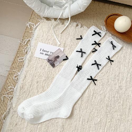 Women Stockings Knitted Cotton Thin Breathable Solid Color Long Socks Stockings Cute Bow Sweet Girls Lolita Knee Socks Stockings One Size
Women Stockings Knitted Cotton Thin Breathable Solid Color Long Socks Stockings Cute Bow Sweet Girls Lolita Knee Socks Stockings One Size