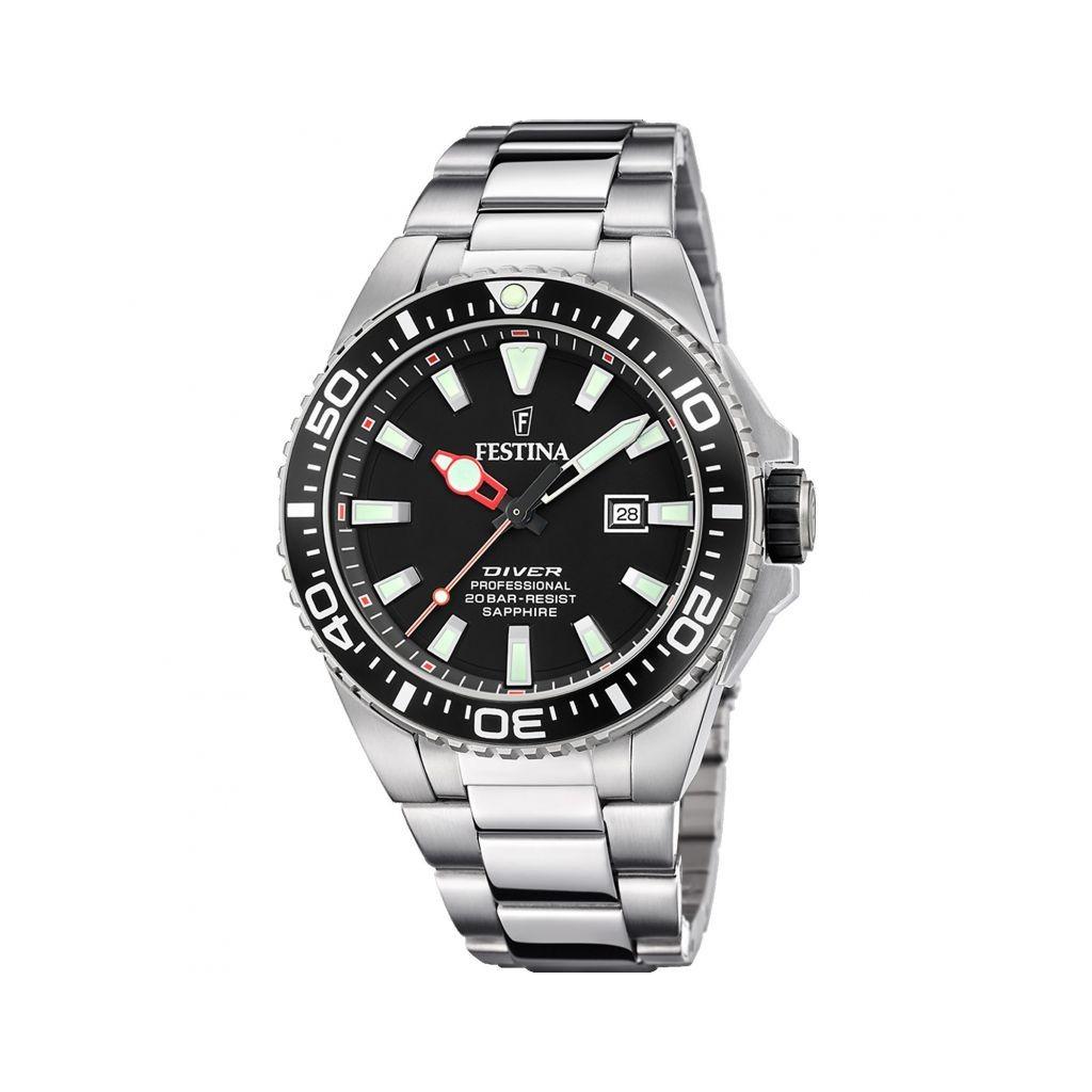 Festina Diver Кварцевые мужские часы из нержавеющей стали с черным циферблатом F20663-3 200M чёрный
Festina Diver Кварцевые мужские часы из нержавеющей стали с черным циферблатом F20663-3 200M чёрный