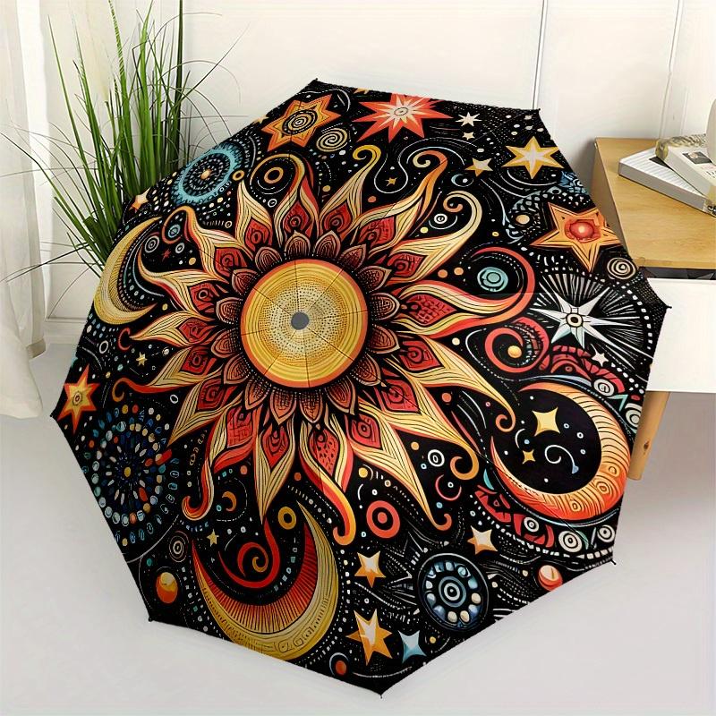1pc Celestial Mandala Design Umbrella with Plastic Handle,Suitable for All Seasons Home Travel Outdoor UmbrellaB1606
1pc Celestial Mandala Design Umbrella with Plastic Handle,Suitable for All Seasons Home Travel Outdoor UmbrellaB1606