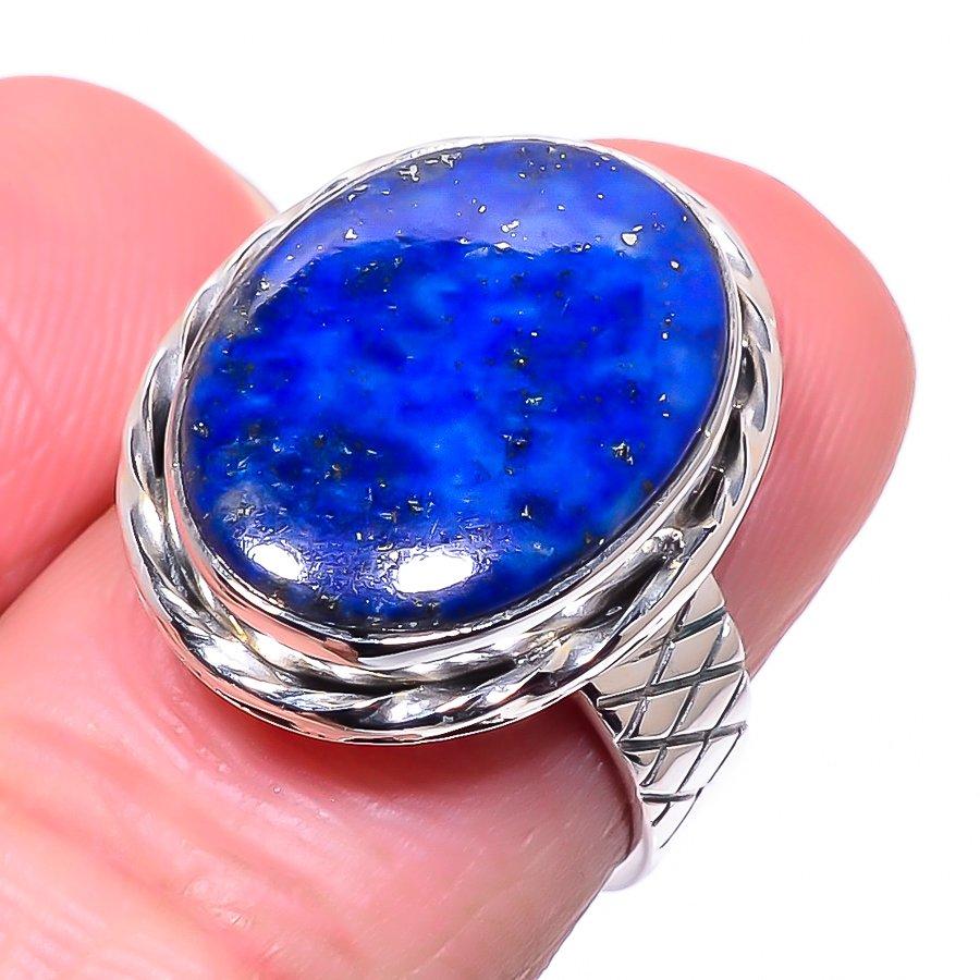 Кольцо из чистого серебра 925 пробы с натуральным лазуритом ручной работы S.6.5 t8K55
Кольцо из чистого серебра 925 пробы с натуральным лазуритом ручной работы S.6.5 t8K55