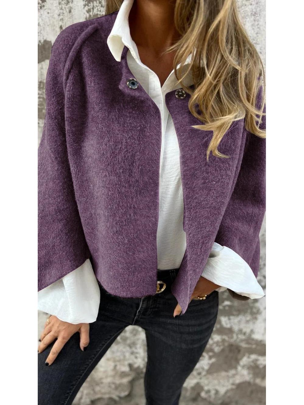 Autumn/Winter 2026 Loose Short Cashmere Long Sleeve Jacket S фіолетовий
Autumn/Winter 2026 Loose Short Cashmere Long Sleeve Jacket S фіолетовий