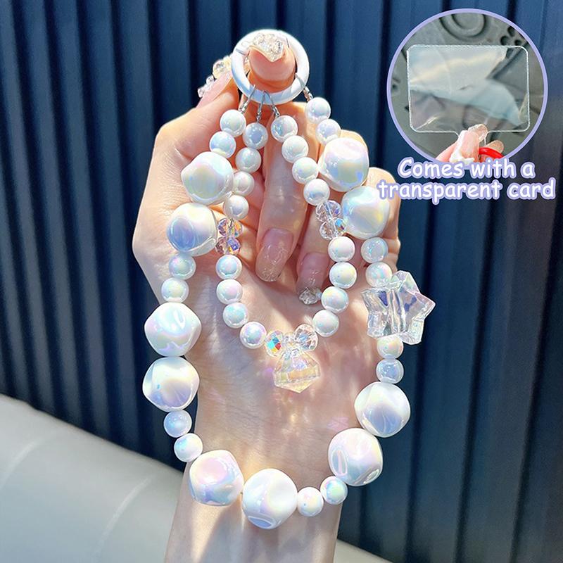 Sweet Shaped Stone Phone Chain W/Card Pentagram Beads Keychain Anti-Lost Wrist Strap Earphone Case Pendant Bag Decor
Sweet Shaped Stone Phone Chain W/Card Pentagram Beads Keychain Anti-Lost Wrist Strap Earphone Case Pendant Bag Decor