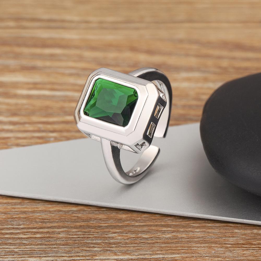 Nidin Luxury Square Green Cubic Zirconia Rings Adjustable Temperament Elegant Wedding Party Accessory Newly Designed Jewelry срібний
Nidin Luxury Square Green Cubic Zirconia Rings Adjustable Temperament Elegant Wedding Party Accessory Newly Designed Jewelry срібний