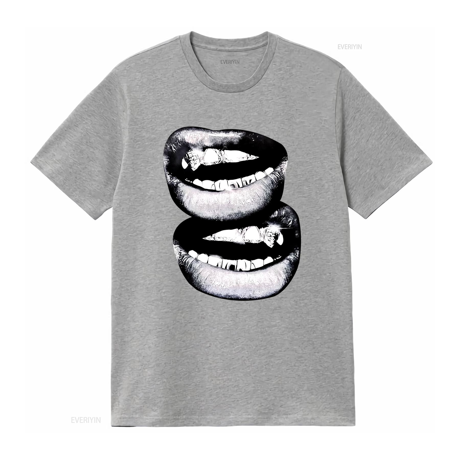 Grin Fang Mouth Y2K Fashion Streetwear Cotton Crew Neck Garment Dyed Boxy T Shirt for vintage Washed Slightly designer clothes L
Grin Fang Mouth Y2K Fashion Streetwear Cotton Crew Neck Garment Dyed Boxy T Shirt for vintage Washed Slightly designer clothes L