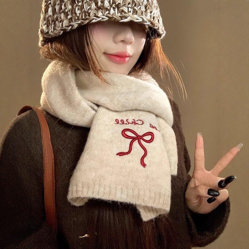 Bowknot Embroidery Bow Scarf Letter Wool Shawl Simple Knitted Scarves Male бежевый
Bowknot Embroidery Bow Scarf Letter Wool Shawl Simple Knitted Scarves Male бежевый