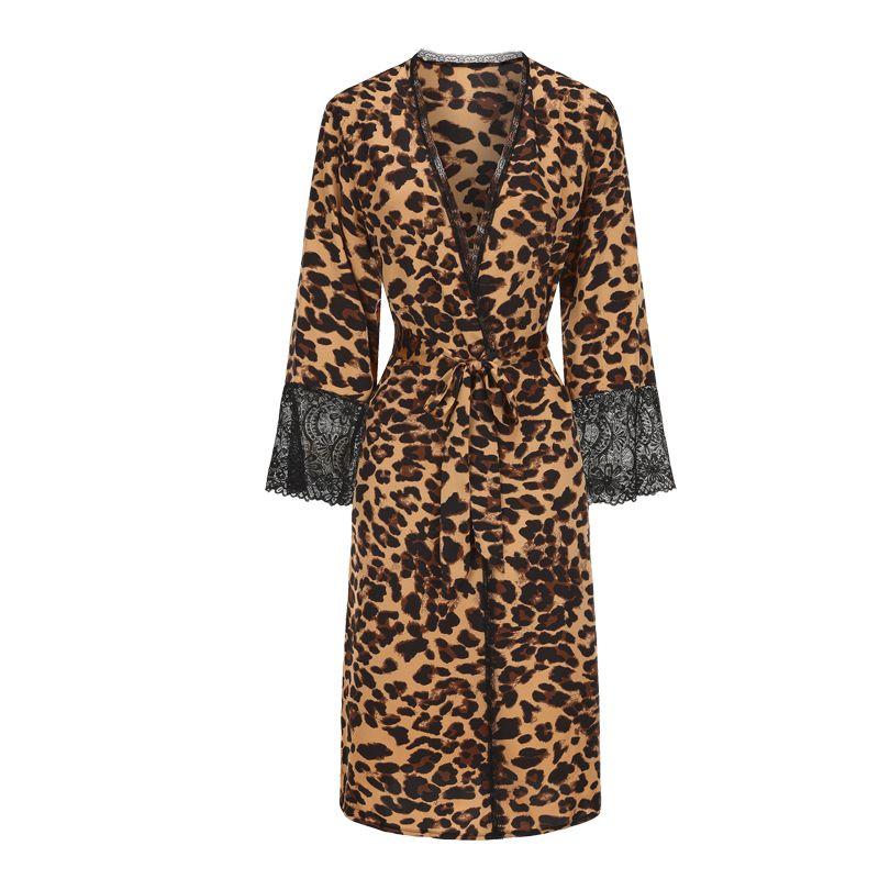 Good Morning with You Leopard Print Ice Silk Long Nightgown Women Four Seasons Universal Robe Pajamas Lace Outerwear Gown Loose Morning Gowns Leopard print One size
Good Morning with You Leopard Print Ice Silk Long Nightgown Women Four Seasons Universal Robe Pajamas Lace Outerwear Gown Loose Morning Gowns Leopard print One size