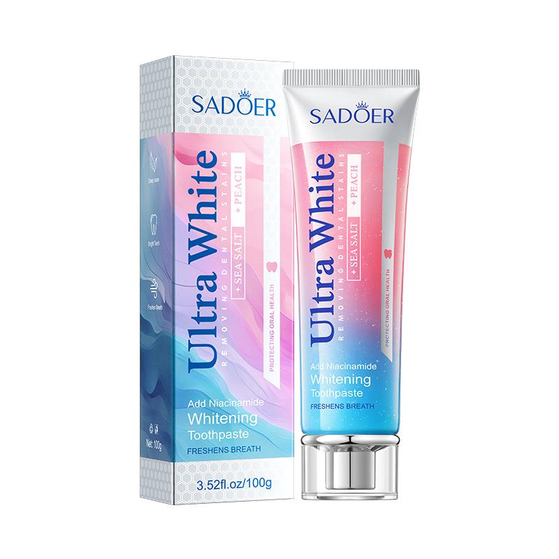 Lemon mint brightening white toothpaste SADOER cleaning tartar toothpaste
Lemon mint brightening white toothpaste SADOER cleaning tartar toothpaste