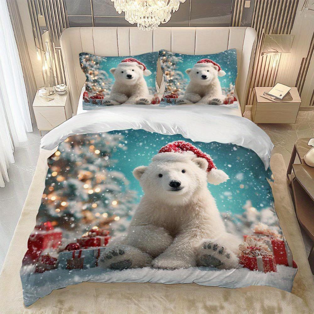 MOKALALA 2/3 шт. Рождественский комплект пододеяльника с белым медведем Уютный мягкий комплект постельного белья Праздничный комплект постельного белья 1 пододеяльник EU Twin(135x200cm)
MOKALALA 2/3 шт. Рождественский комплект пододеяльника с белым медведем Уютный мягкий комплект постельного белья Праздничный комплект постельного белья 1 пододеяльник EU Twin(135x200cm)