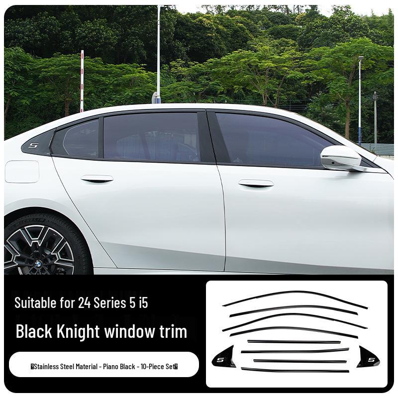 Compatible with 2024-2025 BMW New 5 Series i5, this Black Warrior Door Frame Trim enhances the window with a sleek black finish.
Compatible with 2024-2025 BMW New 5 Series i5, this Black Warrior Door Frame Trim enhances the window with a sleek black finish.