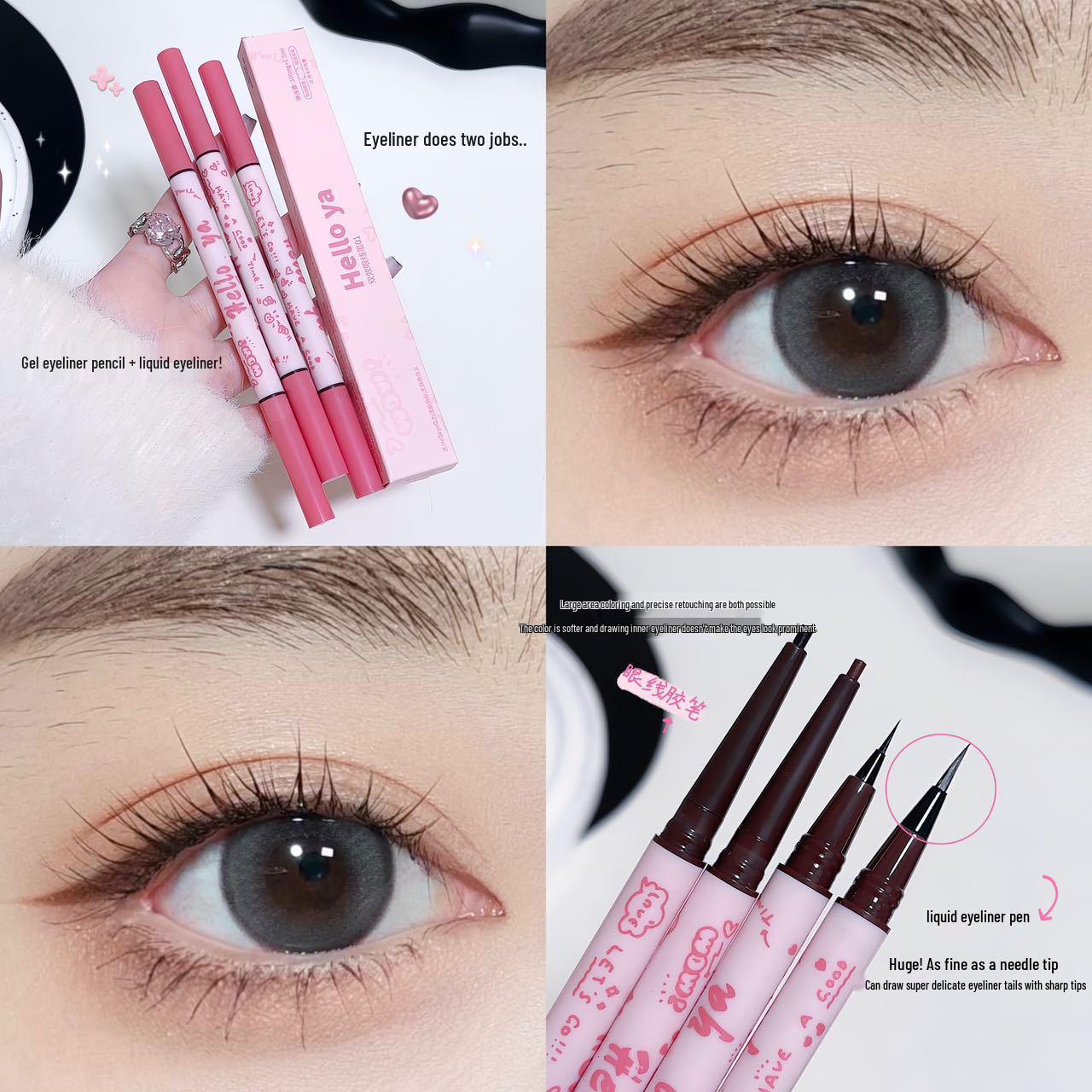 Helloya Dual Gel & Liquid Eyeliner Pencil for Aegyo Sal & Lower Eyelid, Long-Lasting Fox Eye Model SW2922 300mg + 1.5ml
Helloya Dual Gel & Liquid Eyeliner Pencil for Aegyo Sal & Lower Eyelid, Long-Lasting Fox Eye Model SW2922 300mg + 1.5ml