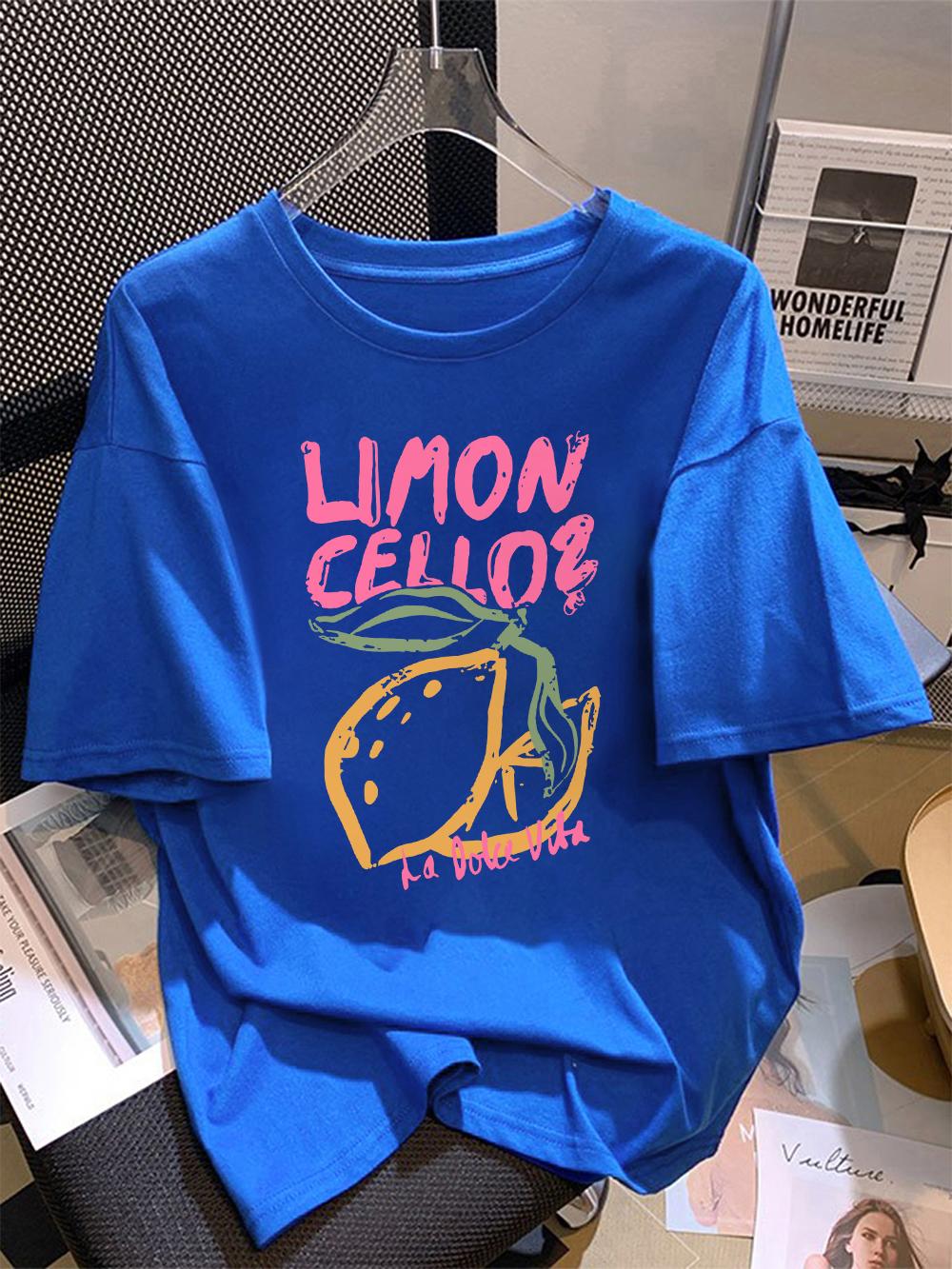 100 Cotton Womens TShirts Summer Lemon Fruit Cellos Fresh Printing T Shirt Comfortable Soft ONeck Tops Street Womans Clothes S
100 Cotton Womens TShirts Summer Lemon Fruit Cellos Fresh Printing T Shirt Comfortable Soft ONeck Tops Street Womans Clothes S