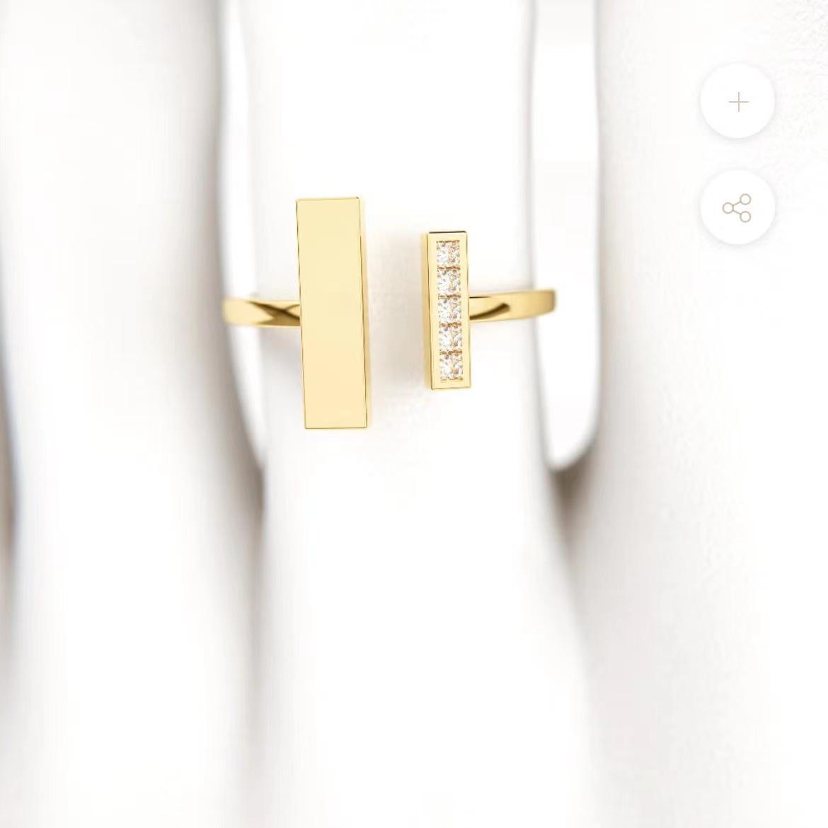 Double T Diamond-Set Women s Ring - Korean Fashion, Niche Ins Style, Couple s Trendy Hand Jewelry. Adjustable
Double T Diamond-Set Women s Ring - Korean Fashion, Niche Ins Style, Couple s Trendy Hand Jewelry. Adjustable