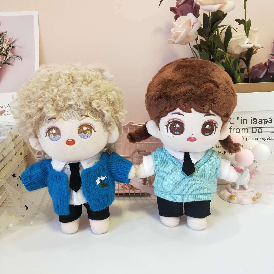 Doll Clothes Set: 20CM Q Version Cotton Shirt & Cardigan Outfit Fits 20cm doll (doll not included)
Doll Clothes Set: 20CM Q Version Cotton Shirt & Cardigan Outfit Fits 20cm doll (doll not included)
