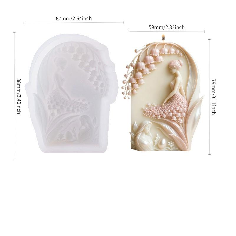 Floral Girls Relief Candle Silicone Mold DIY Handmade Lily Of The Valley Girls Resin Candle Soap Making Mould Home Decoration
Floral Girls Relief Candle Silicone Mold DIY Handmade Lily Of The Valley Girls Resin Candle Soap Making Mould Home Decoration