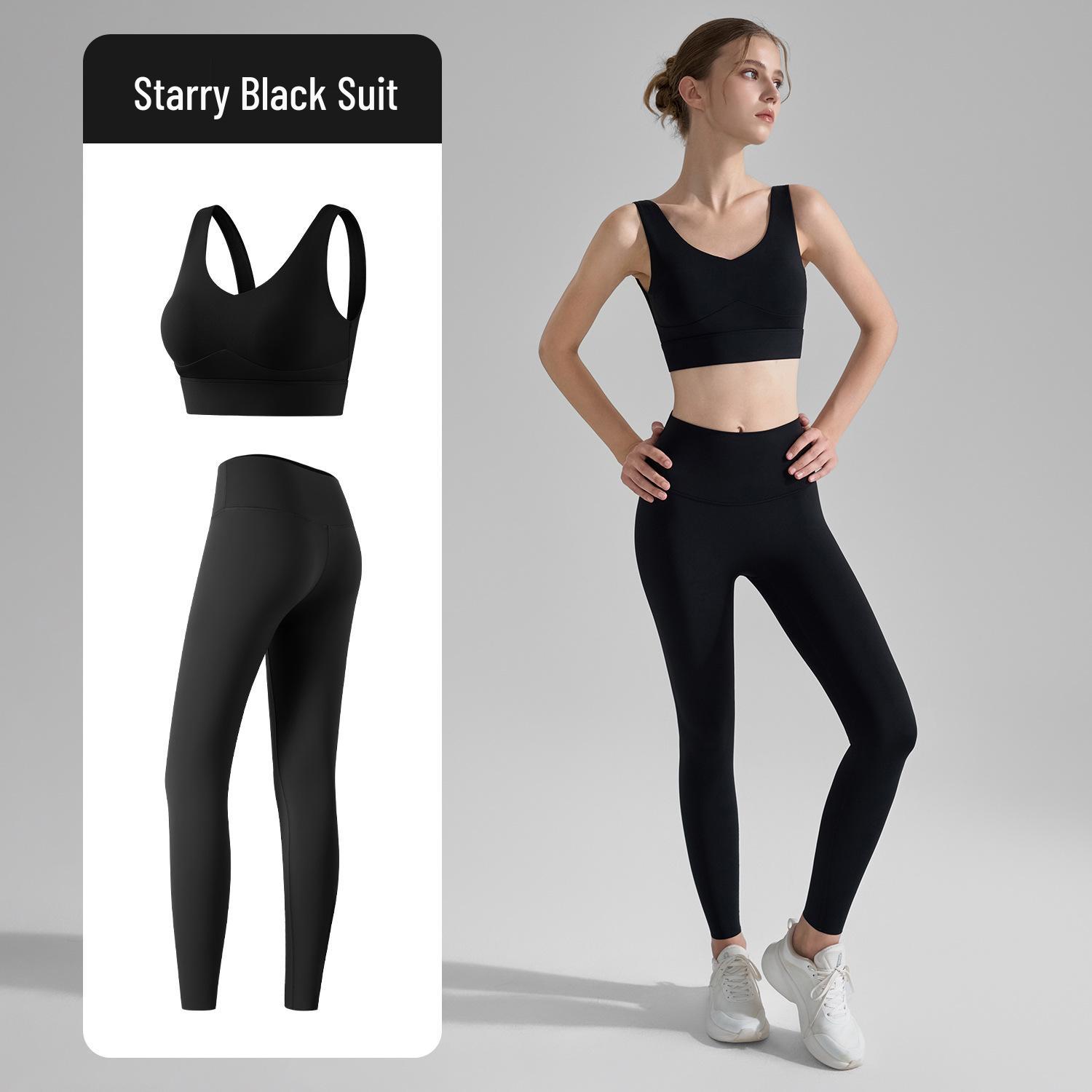 Autumn Yoga Set: Double-Strap V-Neck Sports Bra & High-Intensity Color Block No T-Line Anti-Roll Yoga Pants Small
Autumn Yoga Set: Double-Strap V-Neck Sports Bra & High-Intensity Color Block No T-Line Anti-Roll Yoga Pants Small