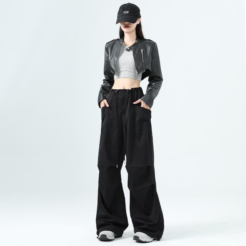 American Style High-Waisted Wide-Leg Cargo Streetwear Women s Pants - Quick-Drying and Trendy Sports Style L (suitable for 110-125 jin) чёрный
American Style High-Waisted Wide-Leg Cargo Streetwear Women s Pants - Quick-Drying and Trendy Sports Style L (suitable for 110-125 jin) чёрный