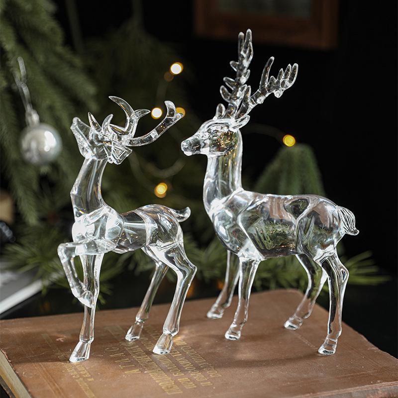 Transparent Acrylic Ice Crystal Reindeer Ornament - American Snow Scene Christmas Decoration
Transparent Acrylic Ice Crystal Reindeer Ornament - American Snow Scene Christmas Decoration