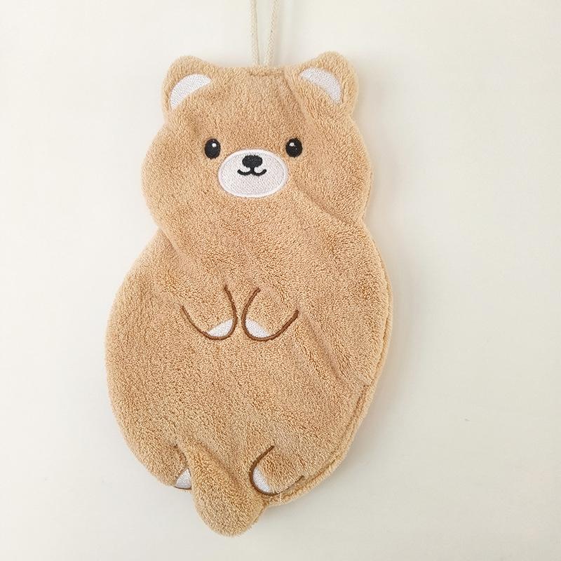 Милое мультяшное полотенце Тануки, коралловый бархат, волосы не теряются, плотная ткань, впитывающие полотенца для кухни и ванной