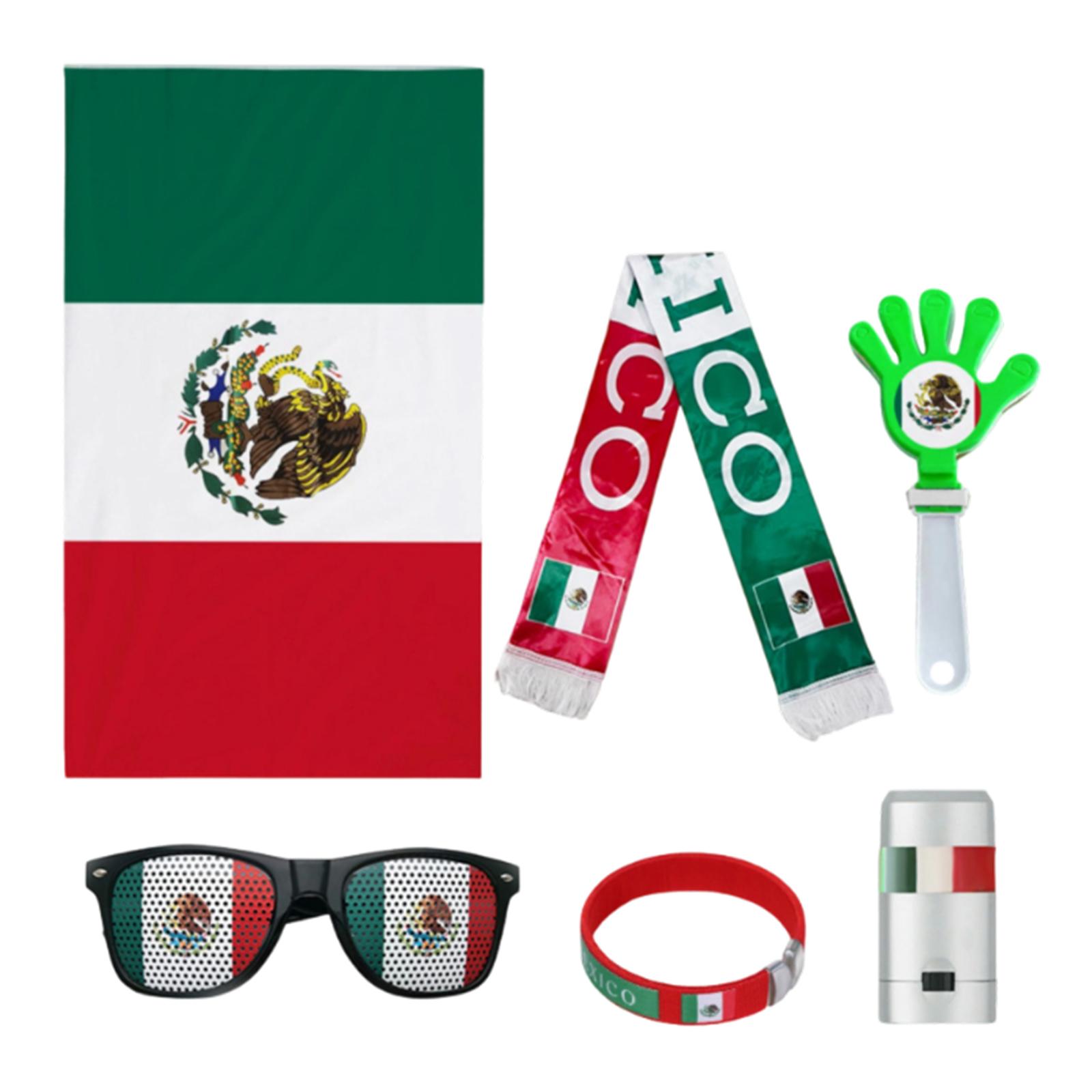 Flag Theme Party Accessory Set with Glasses Scarf Hand Clapper Bracelet Flag and Noise Maker for Celebrations One Size
Flag Theme Party Accessory Set with Glasses Scarf Hand Clapper Bracelet Flag and Noise Maker for Celebrations One Size