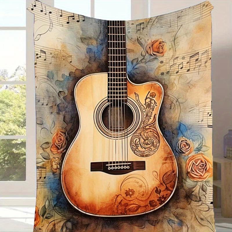 1pc Guitar Print Blanket, Soft Warm Throw Blanket Nap Blanket for Couch Sofa Office Bed Camping Travel, Multi-purpose Gift Blanket 130cmx150cm
1pc Guitar Print Blanket, Soft Warm Throw Blanket Nap Blanket for Couch Sofa Office Bed Camping Travel, Multi-purpose Gift Blanket 130cmx150cm