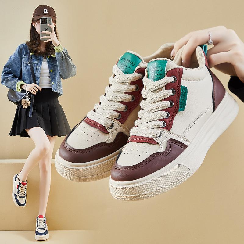 Spring high-top little white shoes new Korean version ins female students thick-soled heightening board shoes casual shoes XF1251 35 красный
Spring high-top little white shoes new Korean version ins female students thick-soled heightening board shoes casual shoes XF1251 35 красный