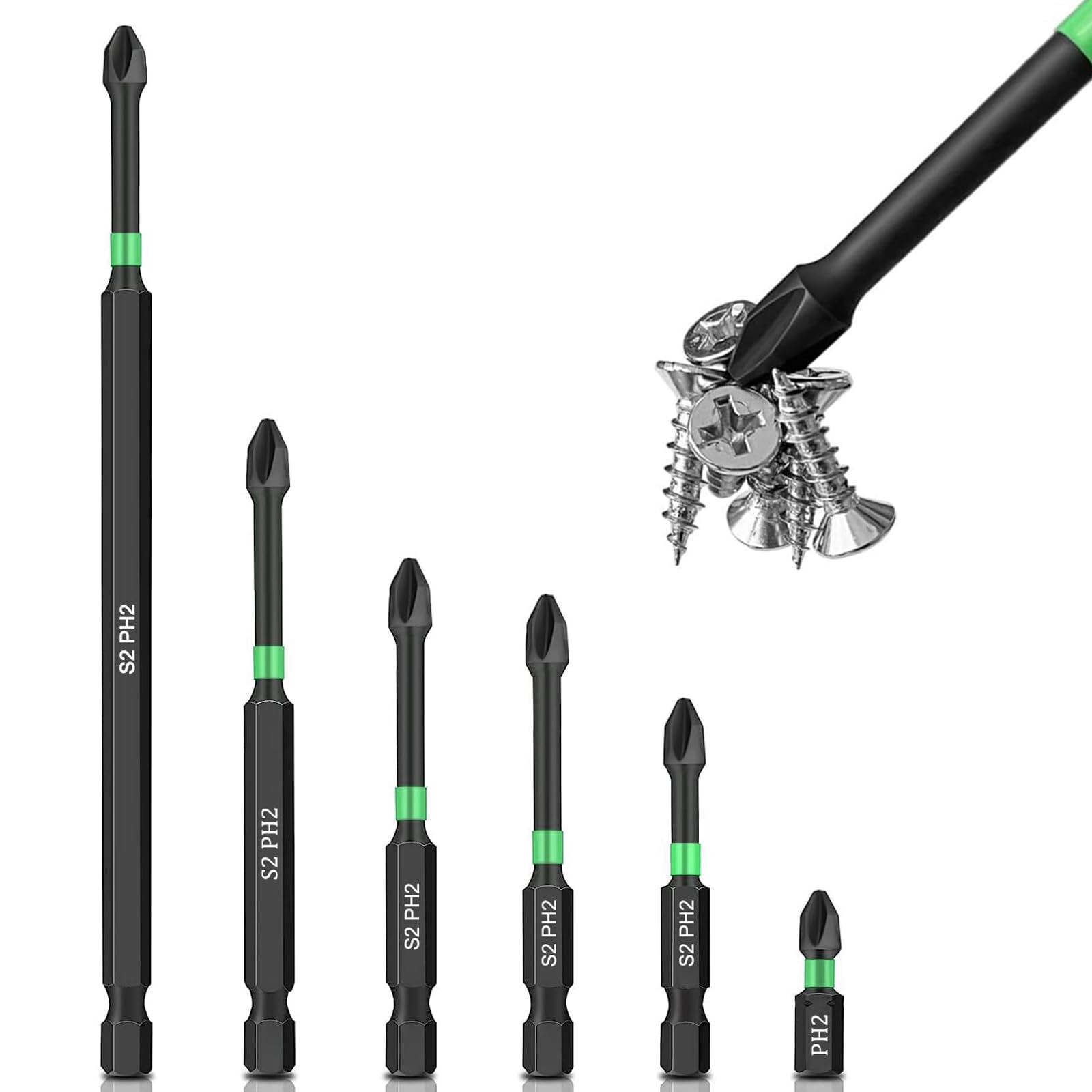Phillips Impact Tough Plus PH2 Магнитная отвертка-бита S2 Шестигранный хвостовик Phillips Head Длина винта 1 2 6 дюймов 2 Phillips Bit Bulk Bit,
Phillips Impact Tough Plus PH2 Магнитная отвертка-бита S2 Шестигранный хвостовик Phillips Head Длина винта 1 2 6 дюймов 2 Phillips Bit Bulk Bit,