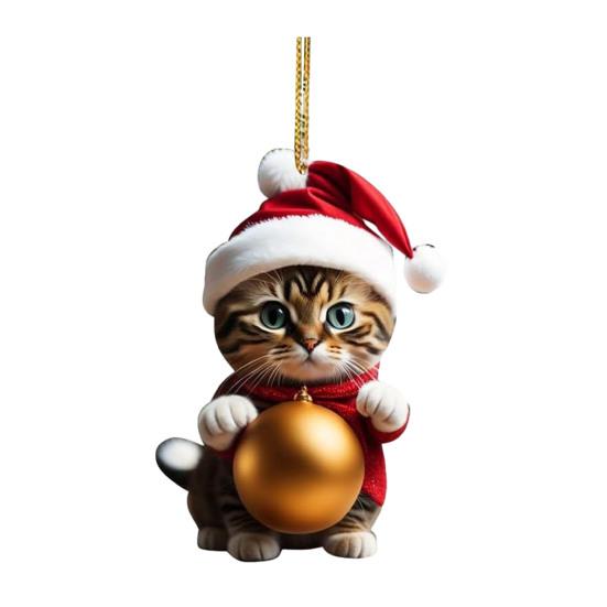 Рождественский кот Украшение Рождественской елки Подвесной рюкзак Брелок Акриловый праздничный аксессуар для
Рождественский кот Украшение Рождественской елки Подвесной рюкзак Брелок Акриловый праздничный аксессуар для