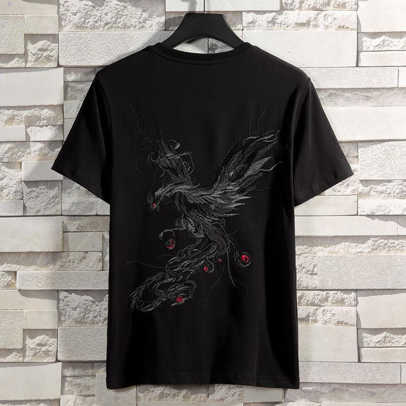 New Summer Chinese Style Embroidered T-shirt Men Half-sleeved Loose Casual Top M чорний
New Summer Chinese Style Embroidered T-shirt Men Half-sleeved Loose Casual Top M чорний