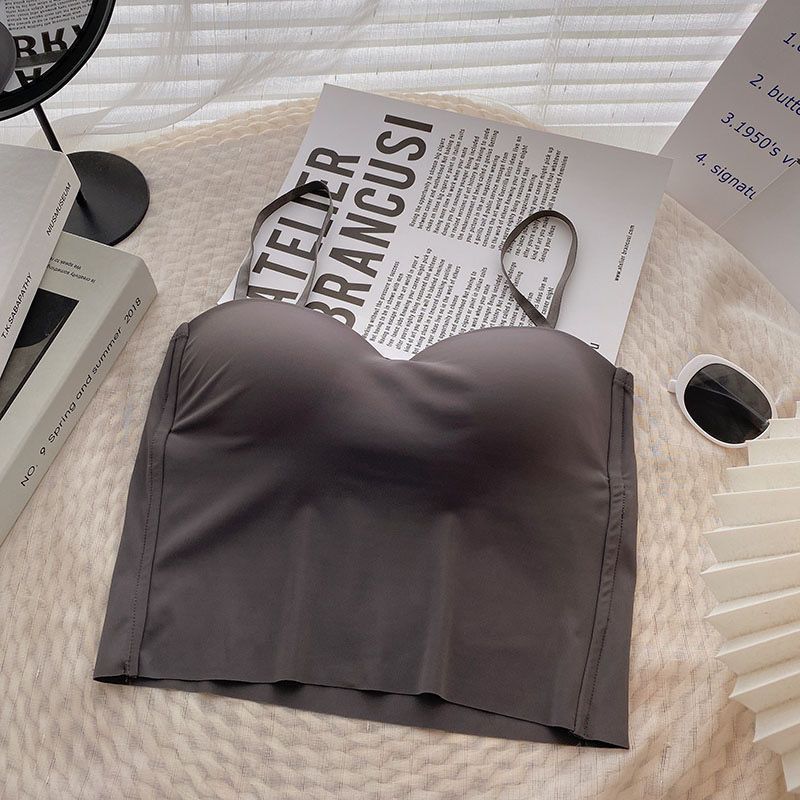 Ice silk beauty back underwear fixed integrated cup with chest pad with small suspender adjustable shoulder strap girl tube top tube top type Free size【 40-62.5kg 】 сірий колір
Ice silk beauty back underwear fixed integrated cup with chest pad with small suspender adjustable shoulder strap girl tube top tube top type Free size【 40-62.5kg 】 сірий колір