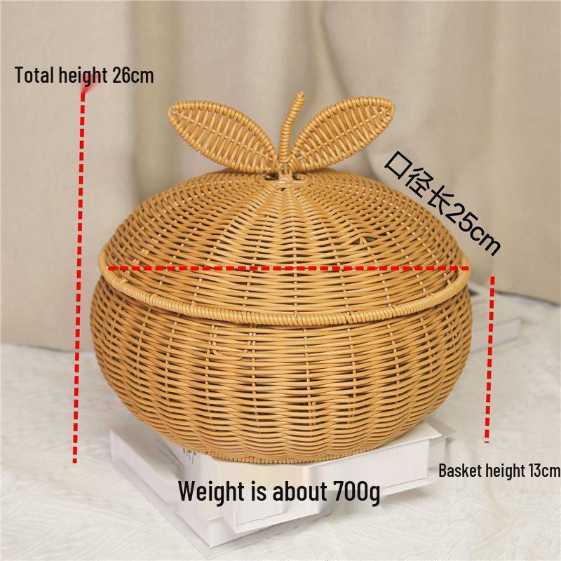 Creative Orange Lidded Storage Jar: Fruit, Snack, Egg, Bun, and Tea Basket for Living Room or Coffee Table 26x25 cm светло-коричневого
Creative Orange Lidded Storage Jar: Fruit, Snack, Egg, Bun, and Tea Basket for Living Room or Coffee Table 26x25 cm светло-коричневого