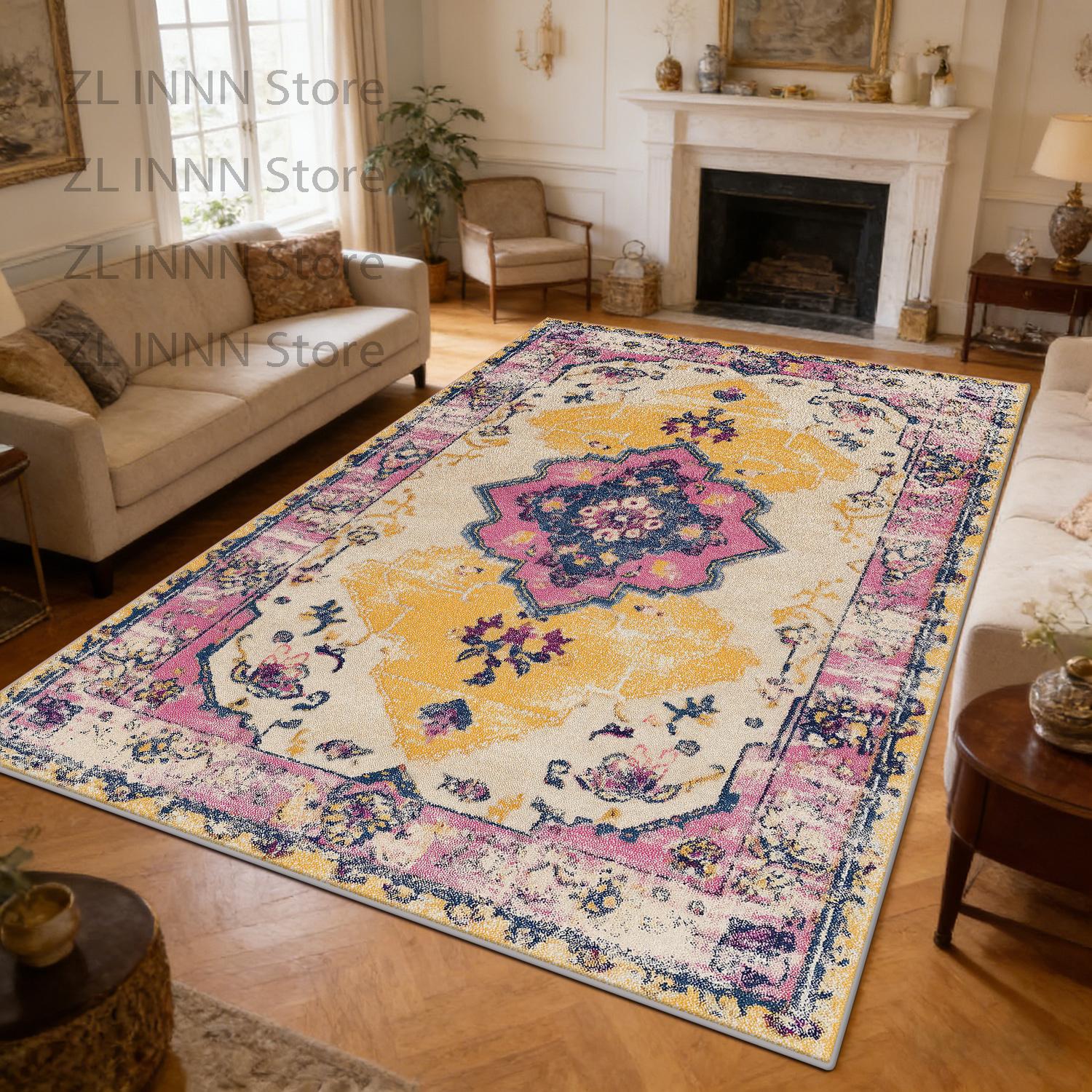 Bohemian Retro Style Living Room Carpet Distressed Persian Decoration Easy Clean Large Rugs Bedroom Lounge Washable Non-slip Mat 60x90cm
Bohemian Retro Style Living Room Carpet Distressed Persian Decoration Easy Clean Large Rugs Bedroom Lounge Washable Non-slip Mat 60x90cm